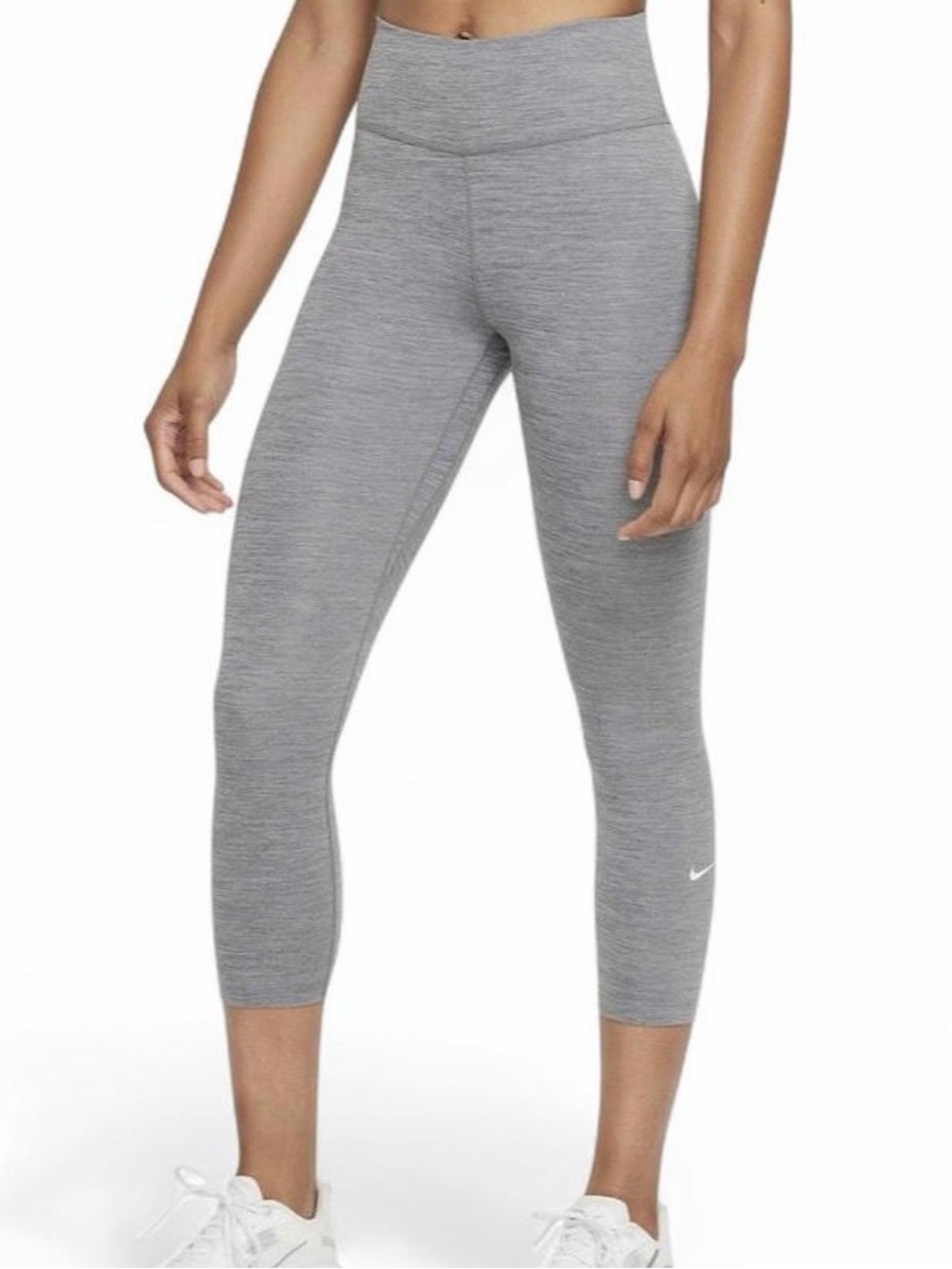 Nike one Women's Mid-Rise Crop heather gray Leggings